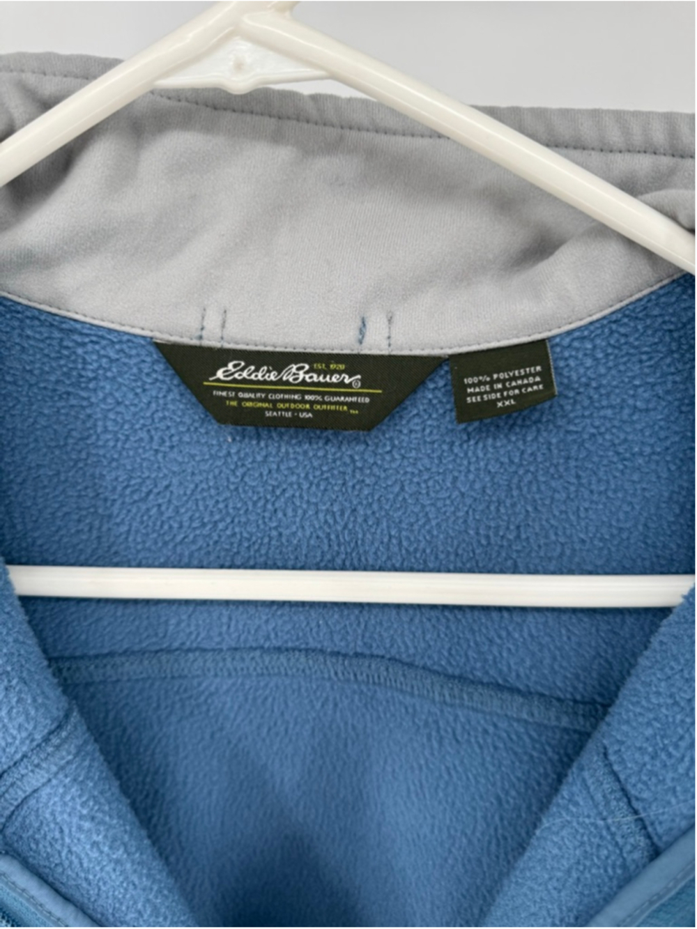 Eddie Bauer Women's Blue Fleece Vest XXLarge - Picture 3 of 4